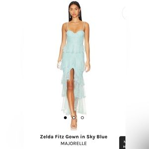 Majorelle Zelda Fitz Gown in Sky Blue